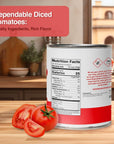 Dependable Foods Diced Tomatoes  6375 Lbs 102 oz California Crushed Tomatoes in Tomato Juice  Bulk Can  GlutenFree AllergenFree Kosher