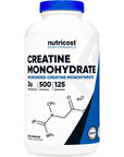 Nutricost Micronized Creatine Monohydrate 3,000mg 500 Capsules, 125 Servings, 750mg of Creatine Monohydrate Per Capsule