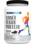 EREGRUNE Runner Protein (Chocolate) – Plant-Based Protein Powder for Drinks & Shakes – 21g