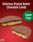 Sugar Free Peanut Butter Cups  RuselStover Chocolate Candy  Individually Wrapped Stevia Sweetened Candy Peanuts Covered in Smooth SugarFree Chocolate Candy for Sharing Gifting Treat 40 Count