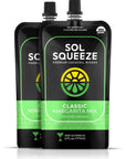 SOL SQUEEZE Classic Margarita Mix  Organic Vegan and Portable 2Serving Pouch with Real Fruit Blend GlutenFree and NonGMO  2 Pack