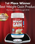 Naturade  All Natural Weight Gain Drink Mix  Gluten Free Delicious Taste 1600 Calories per Servings  Mass Gainer wCarbohydrates  Protein  Vanilla 406 Ounce  24 Servings  Pack of 6