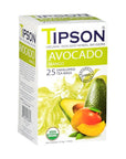 Tipson Organic Avocado Herbal Infusions  Avocado Mango  Caffeine Free Non GMO Gluten Free Kosher  25 Tea Bags Pack of 1