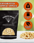 Presto Sales Dried Apple Cubes 48 oz | All Natural Dried Fruit Snack | Vegan, Non-GMO Dehydrated Fruit | Packed Fresh in Resealable 3 lbs pouch bag