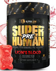 ALPHA LION Pre Workout Powder, Beta Alanine, L-Taurine & Tri-Source Caffeine for Sustained Energy & Focus, Nitric Oxide & Citrulline for Pump (21 Servings, Lion's Blood Flavor)