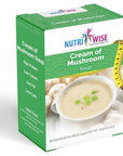 NutriWise  High Protein 15g Soup  7Box  Weight Loss Diet KETO Friendly Hunger Control Meal Replacement  Gluten Free Low Calorie Low Carb Low Sugar Cream Of Mushroom