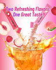 KAYFOODKombuchaPassionfruit  SevenberryGardenDaily 10 Sticks 176oz Zero Sugar Diet Gut Healthy Sparkling Beverage Fermented Korean Drinks for Iced Tea Hot Tea Workout Tea 10 55 Lychee  Peach