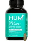 HUM Daily Cleanse Acne Supplements - Support for Clear Skin & Improved Digestion with Organic Algae, Detoxifying Herbs, Vitamins & Minerals - Skin Supplement for Women and Men (60 Vegan Capsules)