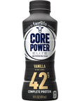 Core Power Elite High Protein Milk Shake 42g Pack of 12 3 Flavor Variety  Chocolate Vanilla and Strawberry 14 Fl Oz by World Group Packing Solutions