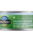 Wild Planet Organic Roasted Chicken Breast With Rib Meat Skinless and Boneless Sea Salt Free Range NonGMO Gluten Free Keto and Paleo 5 Ounce Single UnitCan