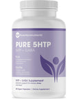 Pure 5-HTP (5-Hydroxytryptophan) Plus GABA Supplement - 60 Veggie Caps