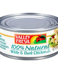 VALLEY FRESH Chuck Chicken in Water White  Dark 10 Ounce Pack of 12