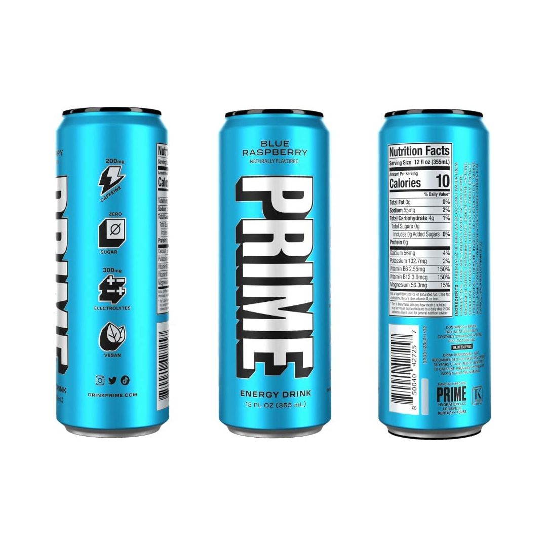 Monocorn Packed Prime Hydration Drink Energy Cans Flavor Variety Pack  200mg Caffeine Zero Sugar 300mg Electrolytes Vegan  12 Fl Oz Cans 10