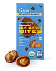 Sweet Nothings Chocolate USDA Organic Nut Butter Bites Protein Bar Nut  Date Snack Filled with Peanut Butter 122 Bite Value Packs  No Added Sugar Plant Based Vegan Only 7 Ingredients