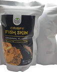 Fish Skin Chips - Pack of 3 Fish Skin Salted Egg Chips - Delicious and Crispy - No-Preservatives Formula - Low-Carb Fish Chips - Tasty Snack Bag for Gatherings or Parties - 30g per Bag (Original Salted Egg)