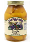 Jake  Amos Vanilla Peach Halves HomeMade Style Traditional Recipe 33 oz 2 Jars