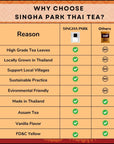 SINGHA PARK Thai Tea Mix for RestaurantCafe  Thai Iced Tea Milk Tea Bubble Tea  Assam Black Tea Mix with Vanilla  Authentic Thai Taste  Loose Leaf Tea 250g 250g Pack of 1