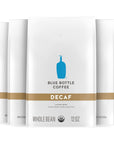 Blue Bottle Whole Bean Organic Coffee Decaf Medium Roast 12 Ounce bag Pack of 6