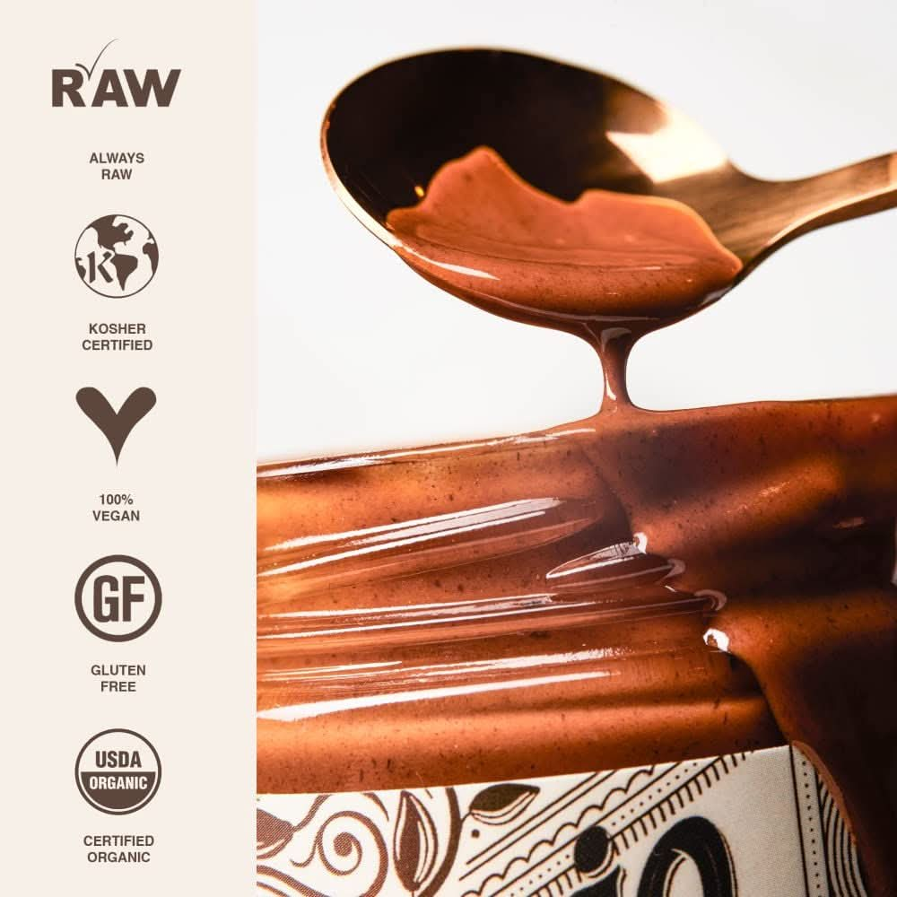 Rawmio Chocolate Hazelnut Spread 16 oz Jar 16 Serving per Jar  Raw Organic Vegan GlutenFree