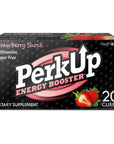 PerkUp Energy Booster (Strawberry Shock, 20) - A healthy alternative to energy drinks. Natural caffeine from green coffee bean with vitamins for energy. No sugar and no crash.