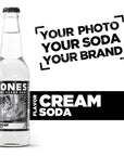 Jones Soda Co Cream Soda Flavor  100 Cane Sugar Soda  Craft Soda Pop  Soda Soft Drinks  12 Oz Glass Bottle Soda  Pack of 12