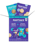 Gluten Free Mini Graham  Vanilla Wafer Snack Packs by Partake  Vegan  Dairy Free Cookies  Allergy Friendly Snacks  Safe School Snack for Kids  20 Pack