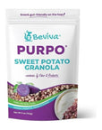 Beviva's PURPO Granola: Vegan, gluten-free, prebiotic inulin, purple sweet potato, fruit, high fibre and low sugar, healthy snacks, ice cream/yogurt toppings (1 Pack)