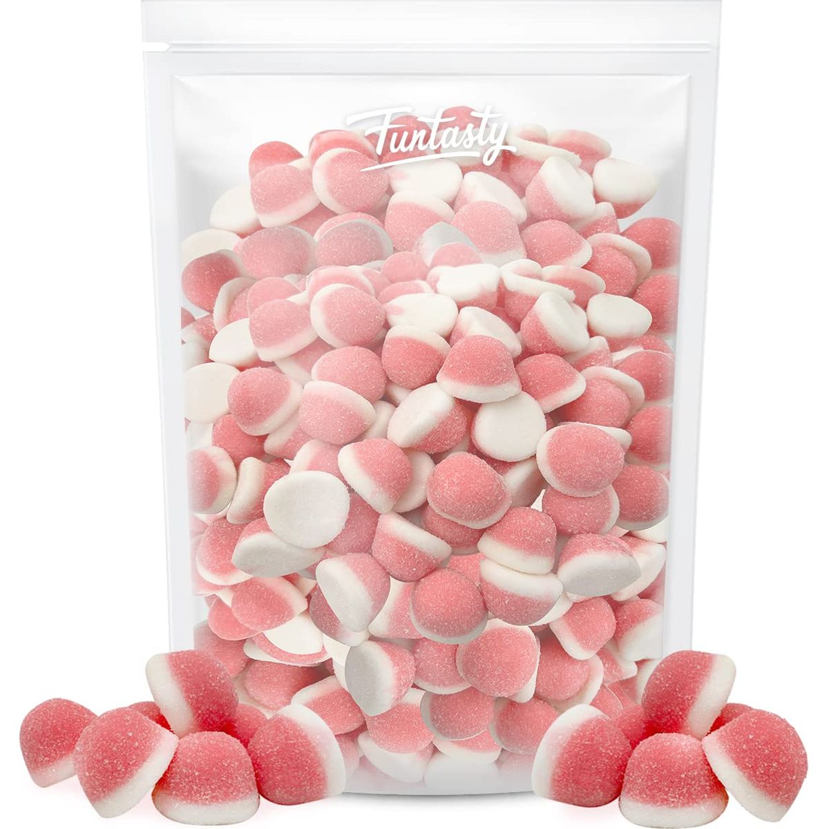 Strawberry Puffy Gummy Candy  Bulk Pack 2 Pounds  Pink Sweets