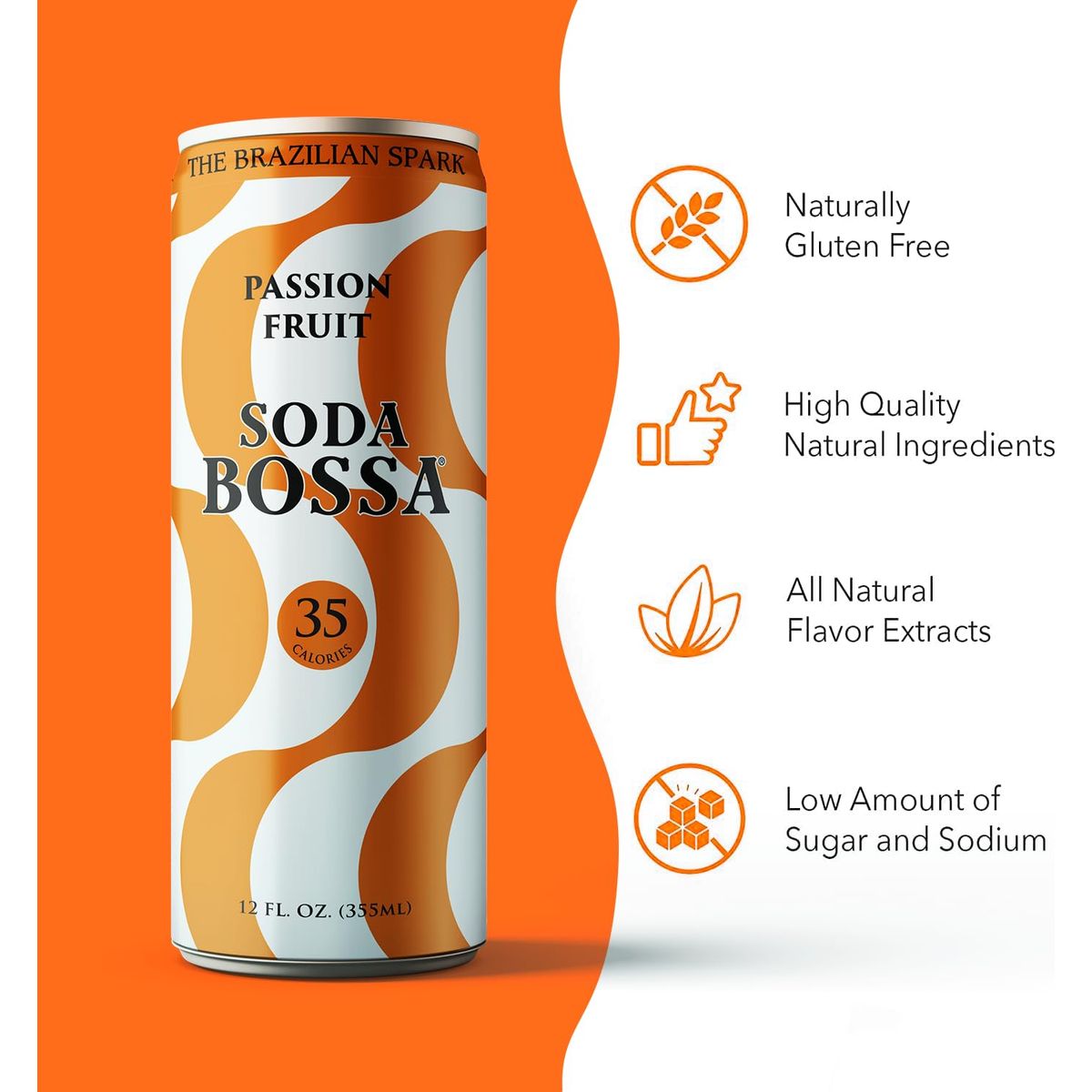 Soda Bossa Soda Variety Pack Brazilian Inspired Soda Real Cane Sugar Low Calorie Canned Soda Refreshing Tropical Flavored Sodas Vegan Soda Assorted Soda Pack of 8 Sodas 12 fl oz per Can Soda