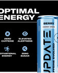 Drink Update Energy Drink with Paraxanthine  Jitter Free Crash Free No Overstimulation No Withdrawal  Caffeine and Sugar Free Variety 12 Pack