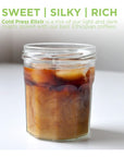 Tiny Footprint Coffee  Organic Cold Brew  Press Elixir  Blend of Light  Dark Roasts  ShadeGown Ground Coffee Carbon Negative 16 Ounce