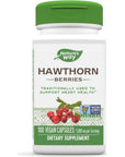 Nature's Way Herbal Hawthorn Berries, Traditional Healthy Heart Support*, 100 Vegan Capsules