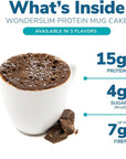 WonderSlim Protein Mug Cake Blueberry 7g Fiber Low Sugar Gluten Free Keto Friendly  Low Carb 7ct