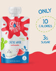 Caliwater  Kids Organic Cactus Water Pouches  Watermelon  10 Calories  Natural Plant Based Hydration Drinks  Flavored Water  Replaces Coconut Water Juice Boxes  Vegan Electrolytes  24 Count