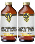 Portland Syrups Caffeinated Simple Syrup - 12 oz with 24 Servings (Pack of 2)