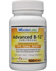 Wonder Laboratories Sublingual Vitamin B12 (1000 mcg), B6 (5mg), Folic Acid(400 mcg) & Biotin (25mcg) - Formulated with Methylcobalamin Vitamin B-12 (100 Tablets)