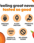 Noka Superfood Fruit Smoothie Pouches Sweet Potato Goji Healthy Snacks with Flax Seed Plant Protein and Prebiotic Fiber Vegan and Gluten Free Snacks Organic Squeeze Pouch 422 oz 12 Count