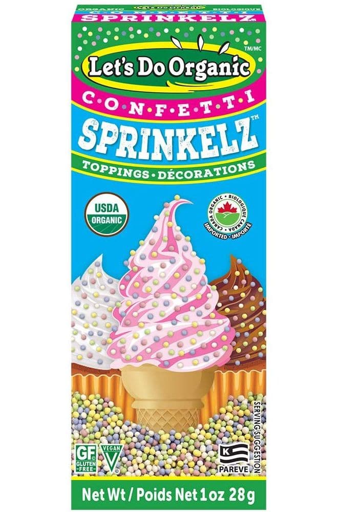 Let&#39;s Do...Organic Sprinkelz Organic Confetti, Gluten Free, 1 ounce Box (Pack of 12)