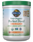 Garden of Life Raw Organic Perfect Food Energizer Juiced Green Superfood Powder - Yerba Mate Pomegranate, 30 Servings, Green Superfood Powder & Probiotics, Gluten Free Whole Food Greens Supplements