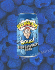 Warheads Sour Soda Pop Variety 5 Pack  12 oz Cans  with 1 June Street Market Blank Recipe Card style may vary