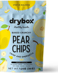 Drybox Pear Chips No Sugar Added 1 Pack | Thin Sliced Unsweetened Non GMO, Dehydrated With the Rind Sweet Pear Crisps, Crunchy and Sweet Fruit Chips 1.2 oz per pack, 1 Pack