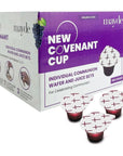 Mayde New Covenant Prefilled Communion Cups and Wafer Set 100 Count Prefilled Double Lid Communion Cups Containing Concordia Grape Juice  Wafer Set with 1 Year Shelf Life