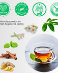 Soursop Tea Leaves bags  Pure Graviola Leaf Peppermint Chamomile  Cinnamon  All natural Dyefree bag  Herbal Tea for Health Refreshing Brew Zesty Taste  30 tea bags