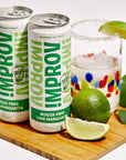 IMPROV BoozeFree Cocktails 12oz NonAlcoholic Beverage Mocktail Drink Mixer Vegan Gluten Free Zero Proof 4Pack Lime Margarita