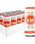 Hiball Energy Seltzer Water Caffeinated Sparkling Water Made with Vitamin B12 and Vitamin B6 Sugar Free of 16 Fl OzPack of 8 Blood Orange