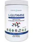 Eniva Health L-Glutamine Pure Powder, Unflavored (101 Servings) | Vegan, Gluten-Free, Sugar-Free, Non-GMO | Doctor-Formulated, USA Made | Gut Health, Leaky Gut, Bloating, Muscle Health, Immune System