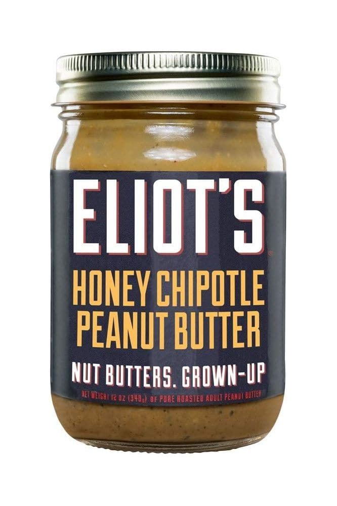 Eliot&#39;s Nut Butters Natural Low Sugar Crunchy Peanut Butter, Low Carb, Keto Friendly, Honey Chipotle, 12 Ounce