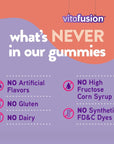 Vitafusion MultiVites Gummies Vitamins for Adults Berry, Peach and Orange - 150 ct, Pack of 2