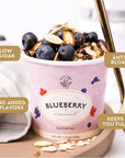 Mylk Labs Blueberry Maple Gluten Free Oatmeal Cups  Low Sugar Breakfast High Fiber Thin Rolled Oats High Protein Instant Oatmeal Non GMO Vegan  6 Pack