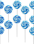 Fruidles Swirls Lollipop Candy Mixed Fruit Flavor Individually Wrapped Blue Swirl 12Pack